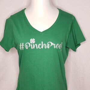 St Patricks Day Womens Glitter #PinchProof Tshirt